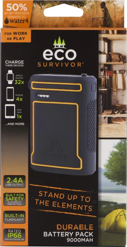 9000MAH RUGGED PORTABLE BATTERY BANK