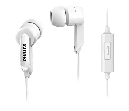 Philips SHE1405WT in-Ear Headphone Headset With Mic SHE1405 White