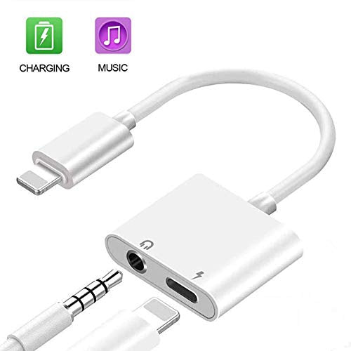 Adapter & for iPhone Headphone Adapter And Splitter for Music Listening And Charging, 2-in-1  242032