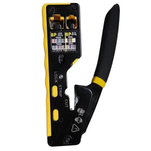 OUTIL DE SERTISSAGE PROFESSIONNEL RJ45 POUR CONNECTEURS CAT5, CAT5E, CAT6, RJ11/12 6P/8P