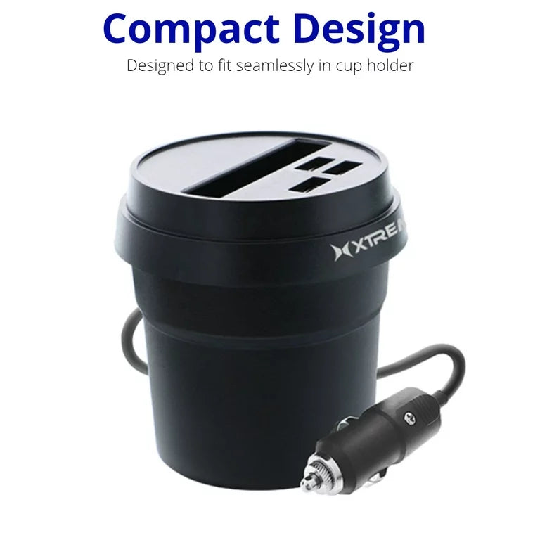 3 USBCUP HOLDER CHARGER 5V 3A TOTAL WITH ACCESSORY STORAGE