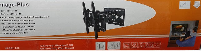Heavy Duty Full Motion Wall Mount TV Bracket Swivel and Tilt, with Dual Articulating Arms IPBR110L