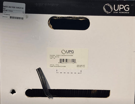 Siamese Cable Coaxial 500FT / Black/Security Camera Bulk 100% Copper Cable