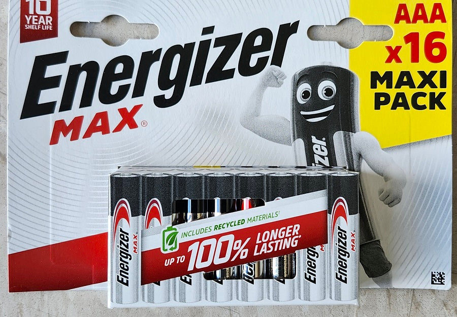Energizer Alkaline Power AAA Batteries - Pack of 16 438291
