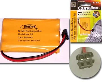 PRO-STYLE 28 3.6V 800MAH CORDLESS PHONE BATTERY NI-CD