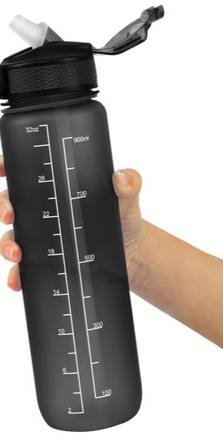 32oz Motivational Water Bottles with Time Marker