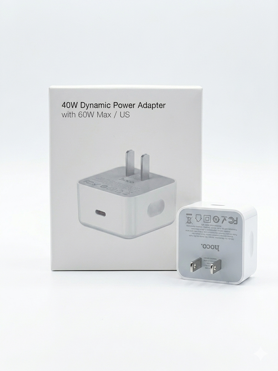 Hoco 40W Dynamic Power Adapter with 60W Max / US