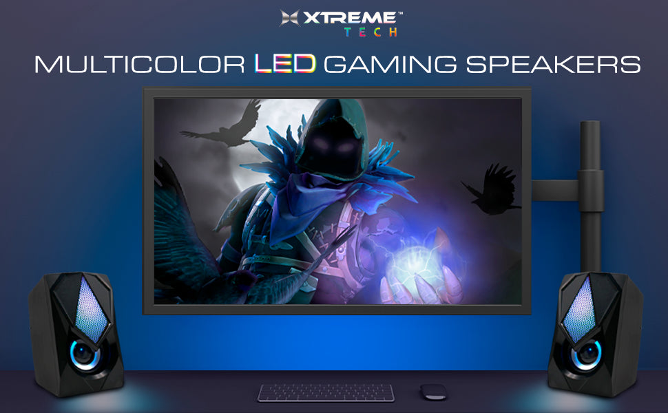 Multi-Color LED Gaming Speakers