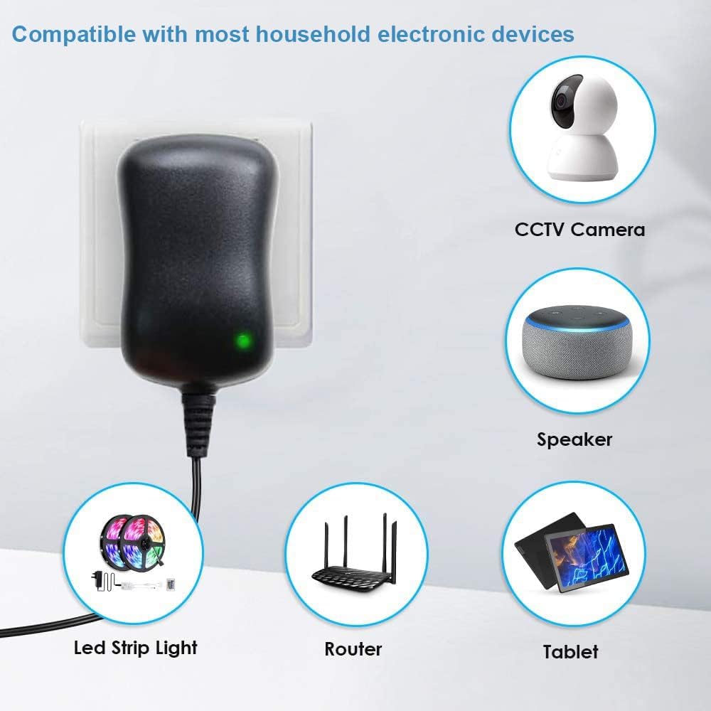 30W Universal AC/DC Adapter,Switching Power Supply with 8 Selectable Adapter Tips and 5V 2.1A USB Port