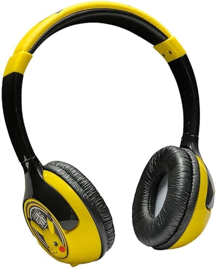 Pokémon Pikachu Kids Bluetooth Headphones Yellow MF-201P
