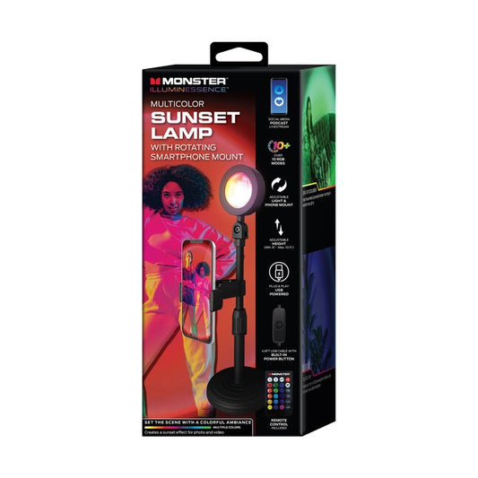 Monster Sunset Lamp with Rotating Phone Mount