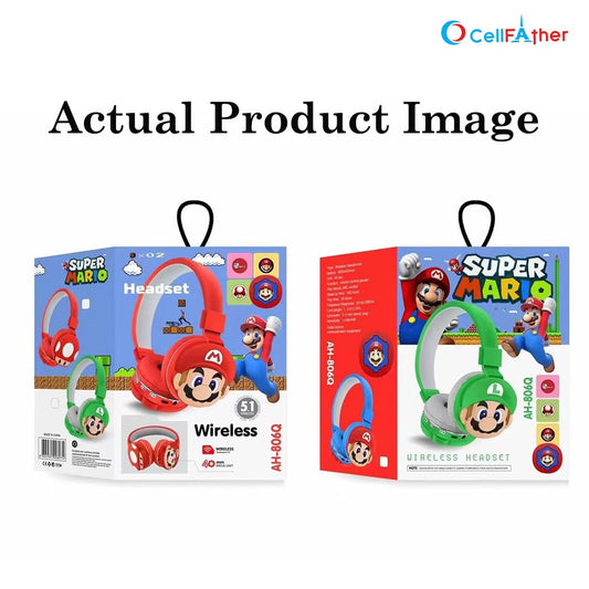 Super Mario Kids Bluetooth Headphones with Mic AH-806Q