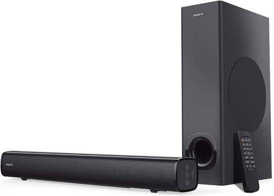 Creative Stage 2.1 Channel Under-Monitor Sound bar with Subwoofer for TV, Computers, and Ultrawide Monitors CREATIVE STAGE-(OPEN BOX)