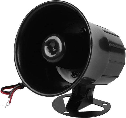 Wired Loud Horn Siren Speaker 110dB DC 12V 20W-12V20SIREN -(BLACK)