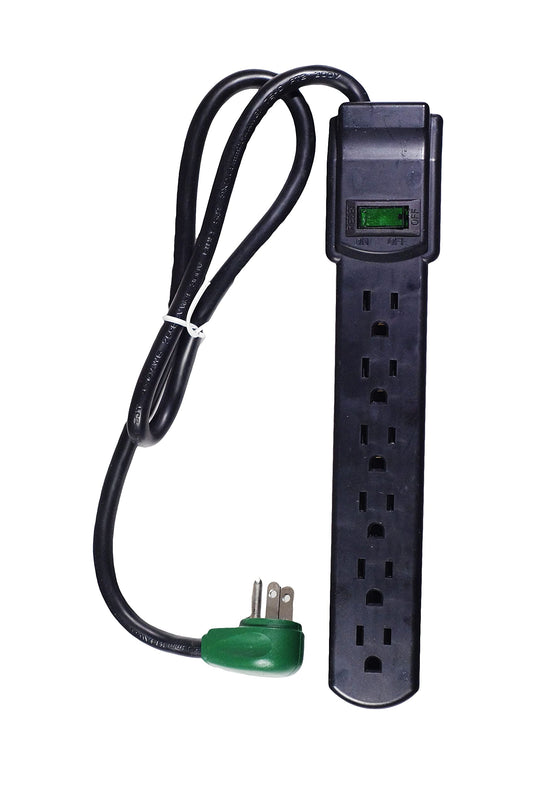 Go Green Surge Protector 7Outlets 1200J WITH 6FT AC CORD GG-17636BK