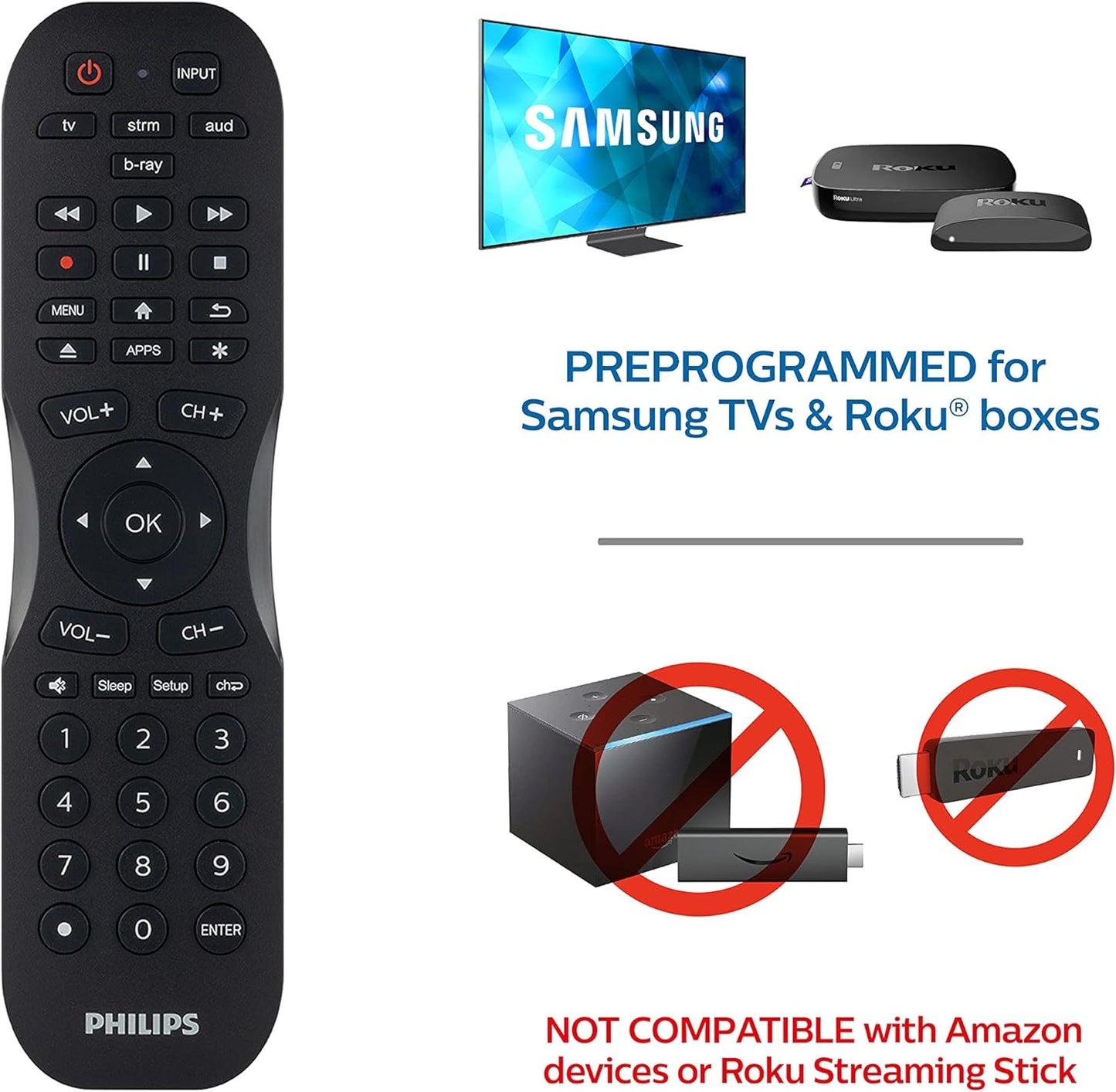 Philips Universal Remote Control with Find It Feature and Smartphone App SRP9020B/27