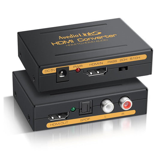 4K HDMI Audio Extractor Splitter, HDMI to HDMI Plus L/R Audio