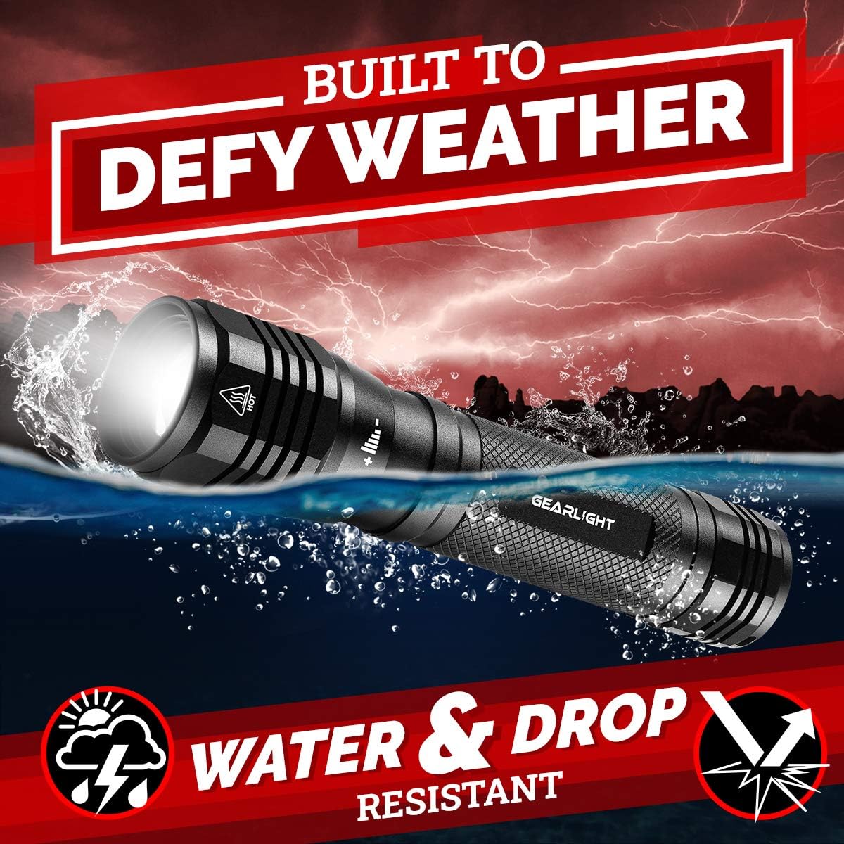 GearLight High Lumens LED Flashlight S2500