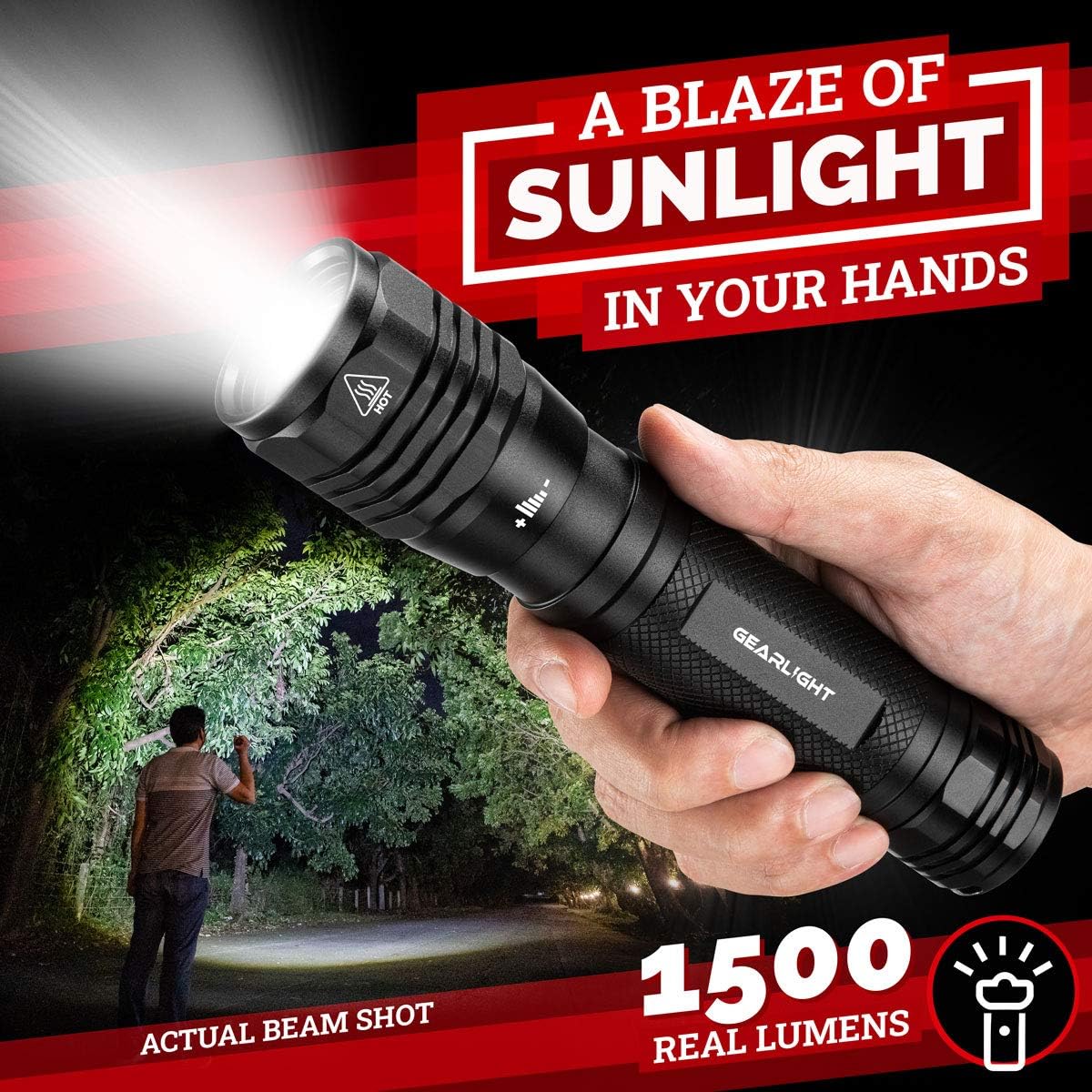 GearLight High Lumens LED Flashlight S2500