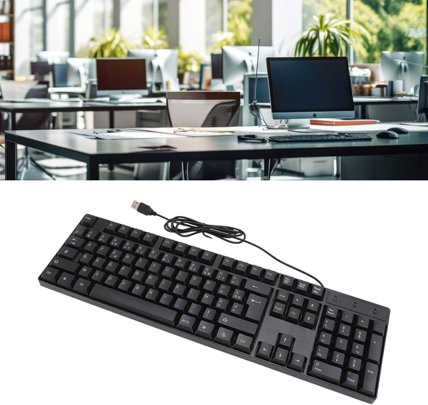 KS11 Wired, EN, USB, Black Key Board