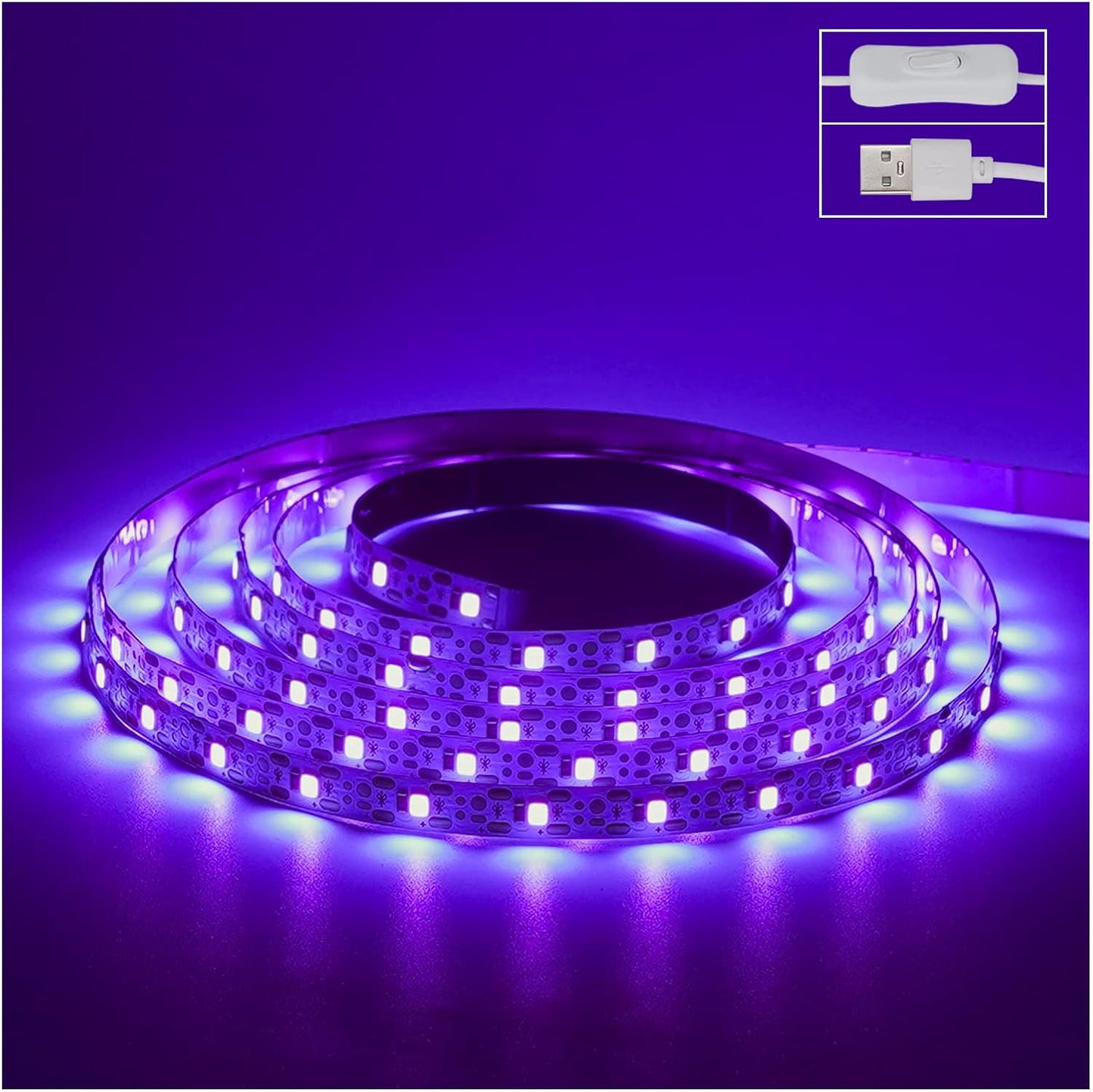 6.5ft Black Light LED Strips, PLB7-2012-BLK