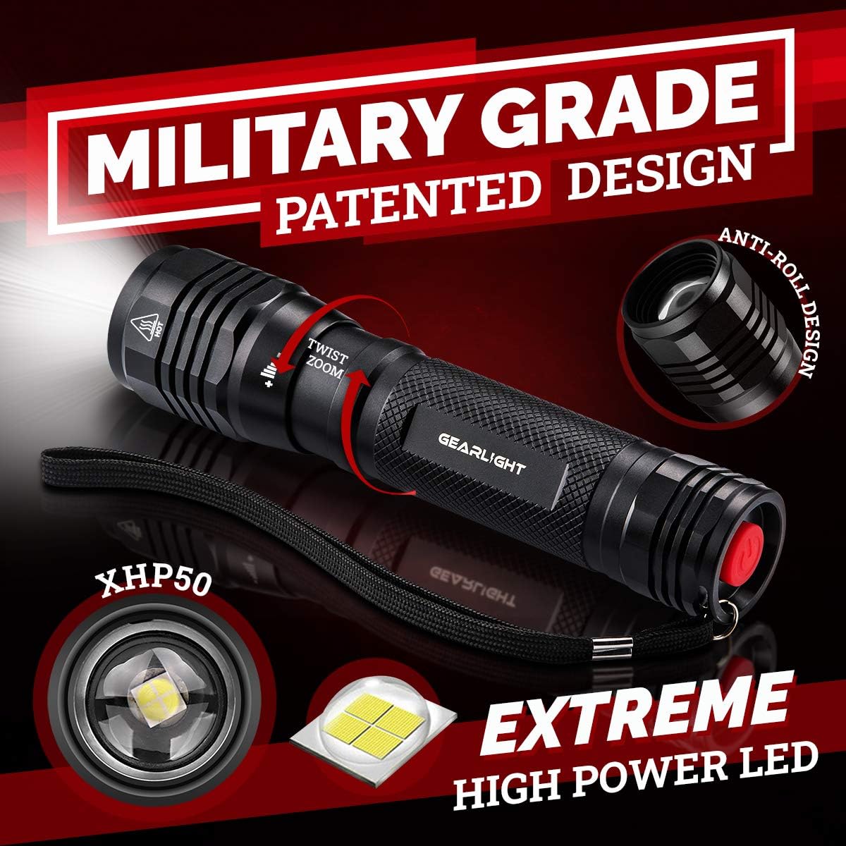 GearLight High Lumens LED Flashlight S2500