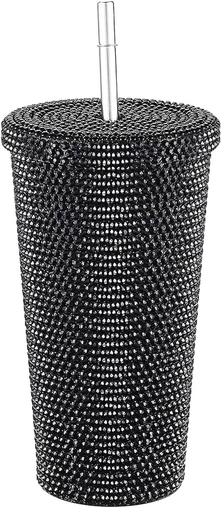 24 Oz Studded Bling Tumbler Glitter Water Bottle BW-HW-WB-118-AC