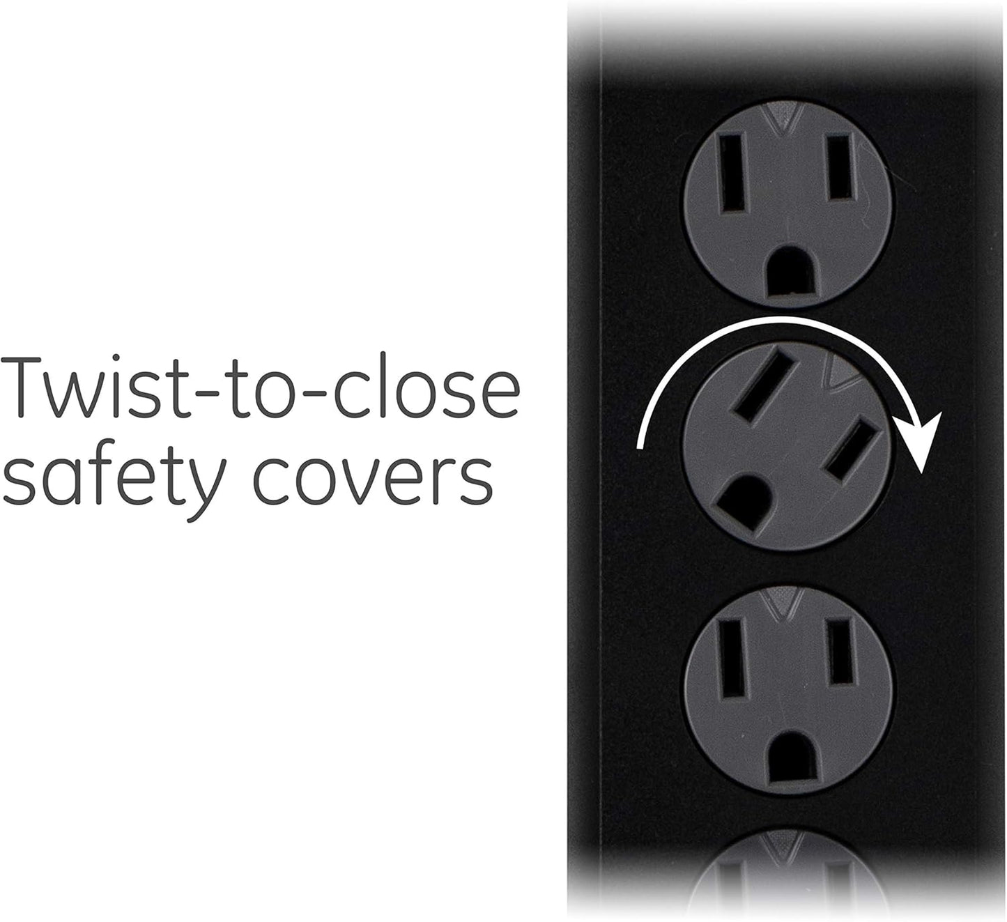 GE 6-Outlet Surge Protector, 3 Ft Extension Cord, Power Strip, 800 Joules, Heavy Duty 47224