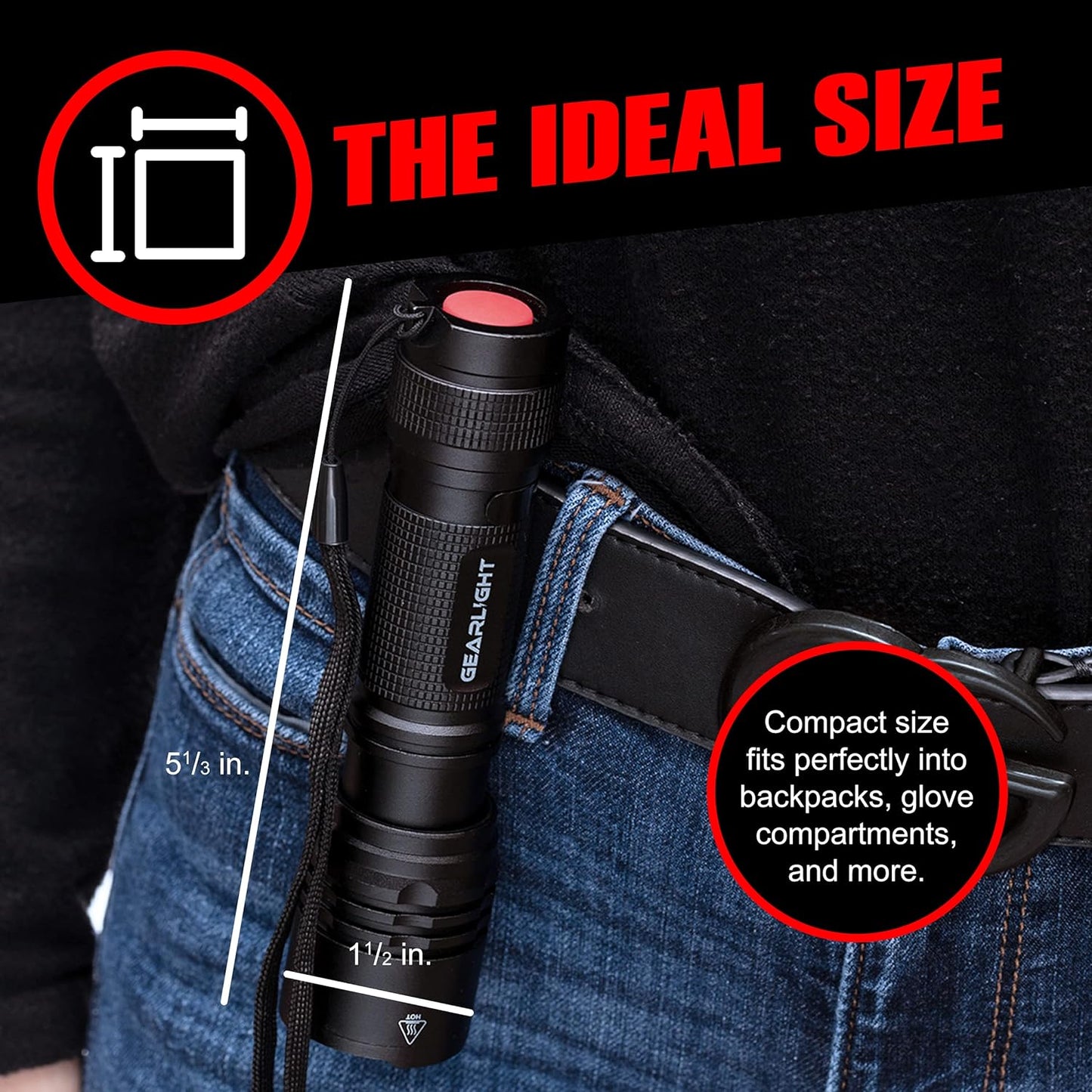 GearLight LED Tactical Flashlights - Pack of 2 -geable Headlight (Copy)