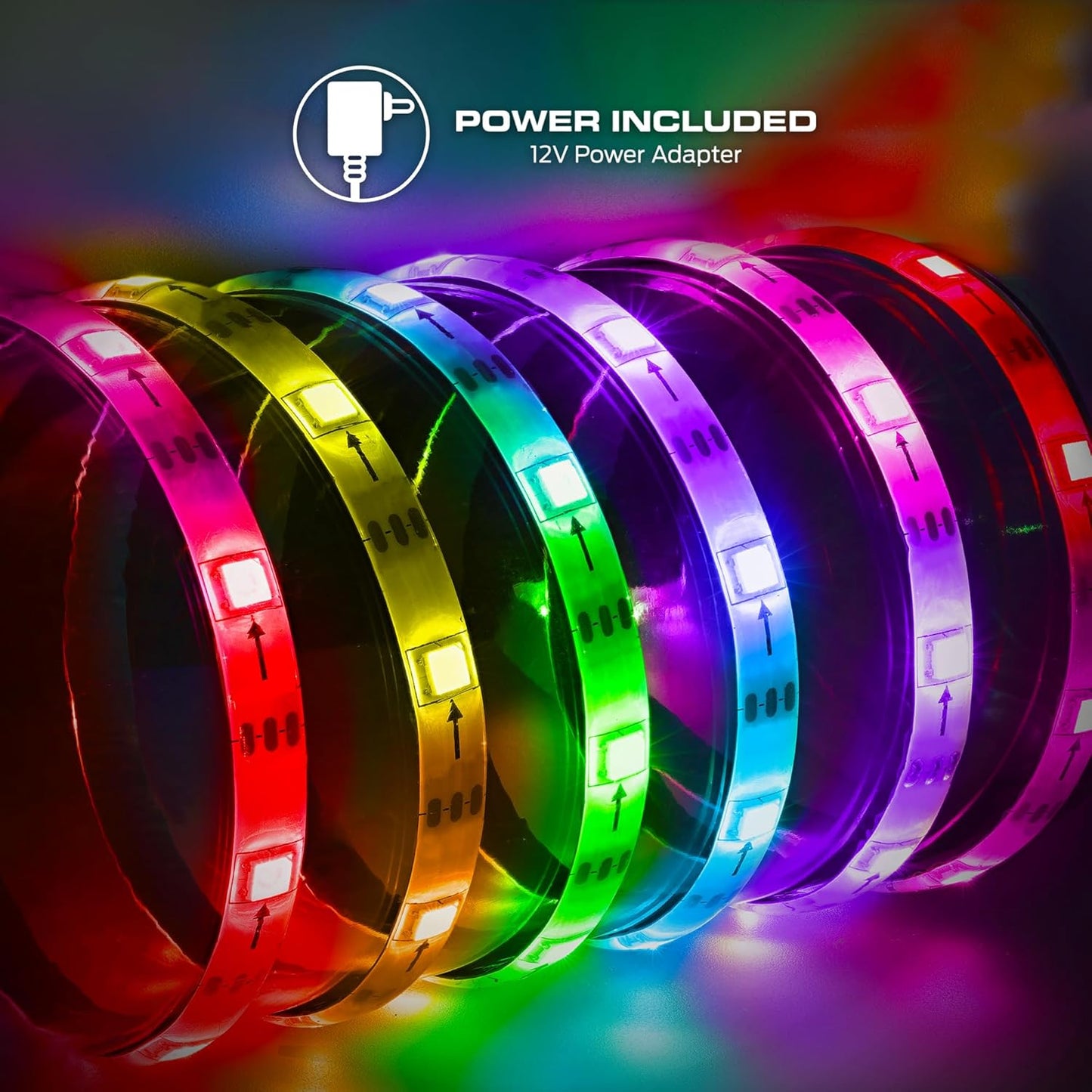 Monster Smart RGB+IC LED Strip Lights 50ft – Sound Reactive MLW7-1003-ICM