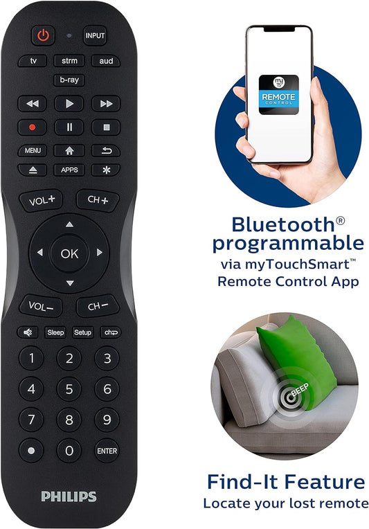 Philips Universal Remote Control with Find It Feature and Smartphone App SRP9020B/27