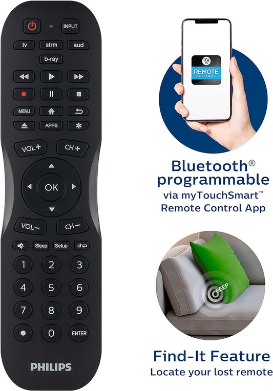 Philips Universal Remote Control with Find It Feature and Smartphone App SRP9020B/27