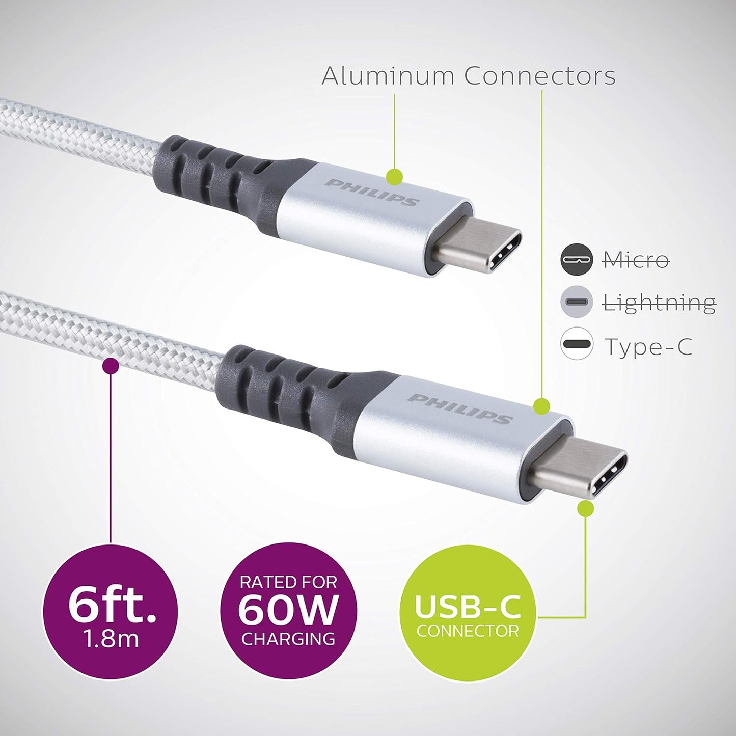 Braided USB-C Fast Charging Cable with Lightning Connector