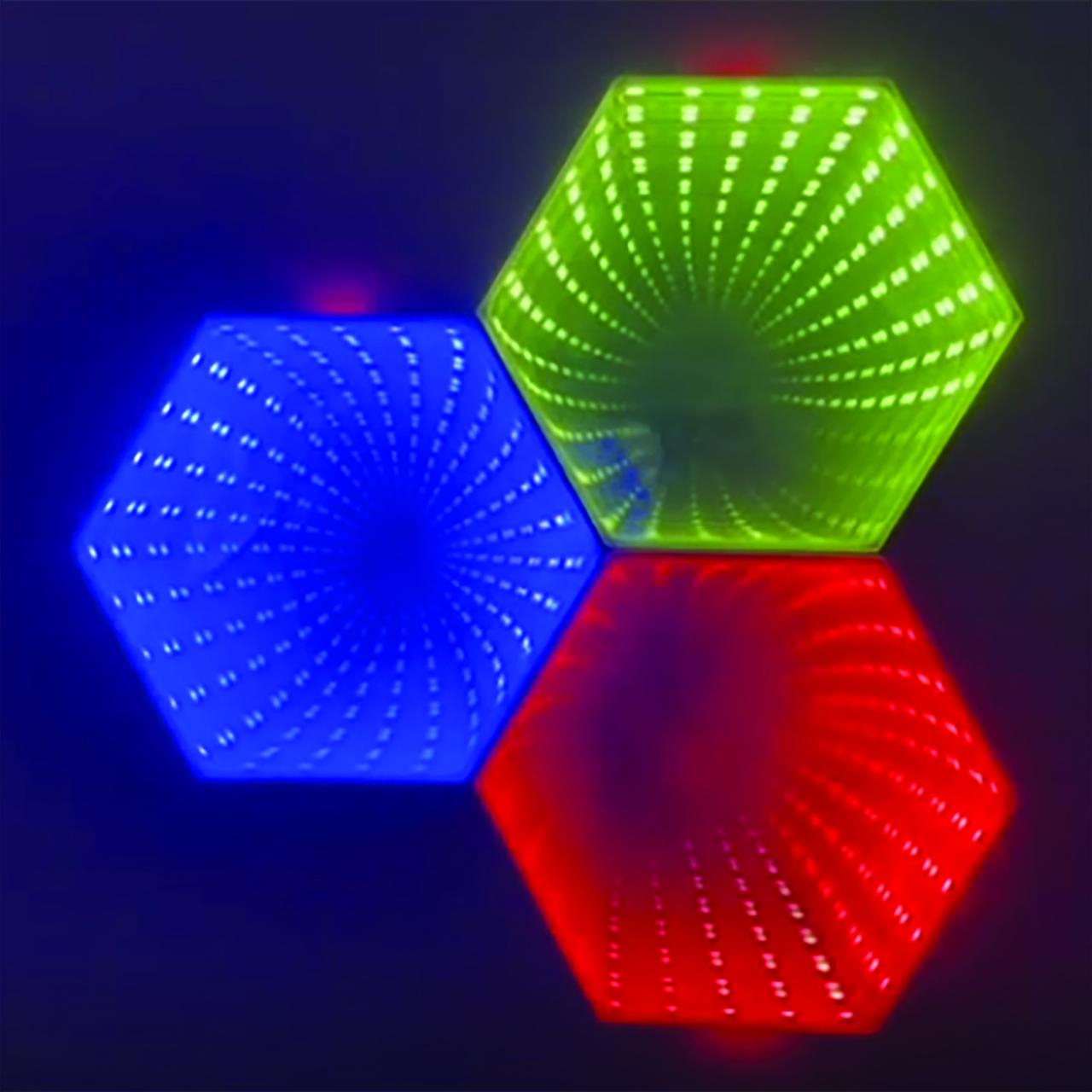 Monster LED Rechargeable Multi-Color 3D Mirror Light, 300 Possible Settings, Compact, USB-Powered