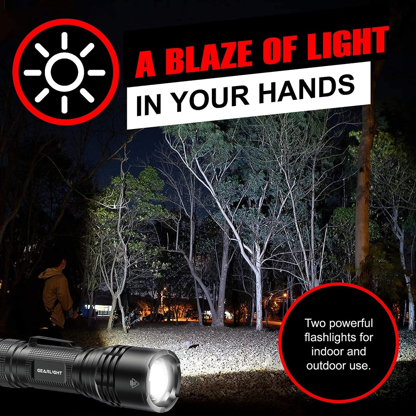 GearLight LED Tactical Flashlights - Pack of 2 -geable Headlight (Copy)
