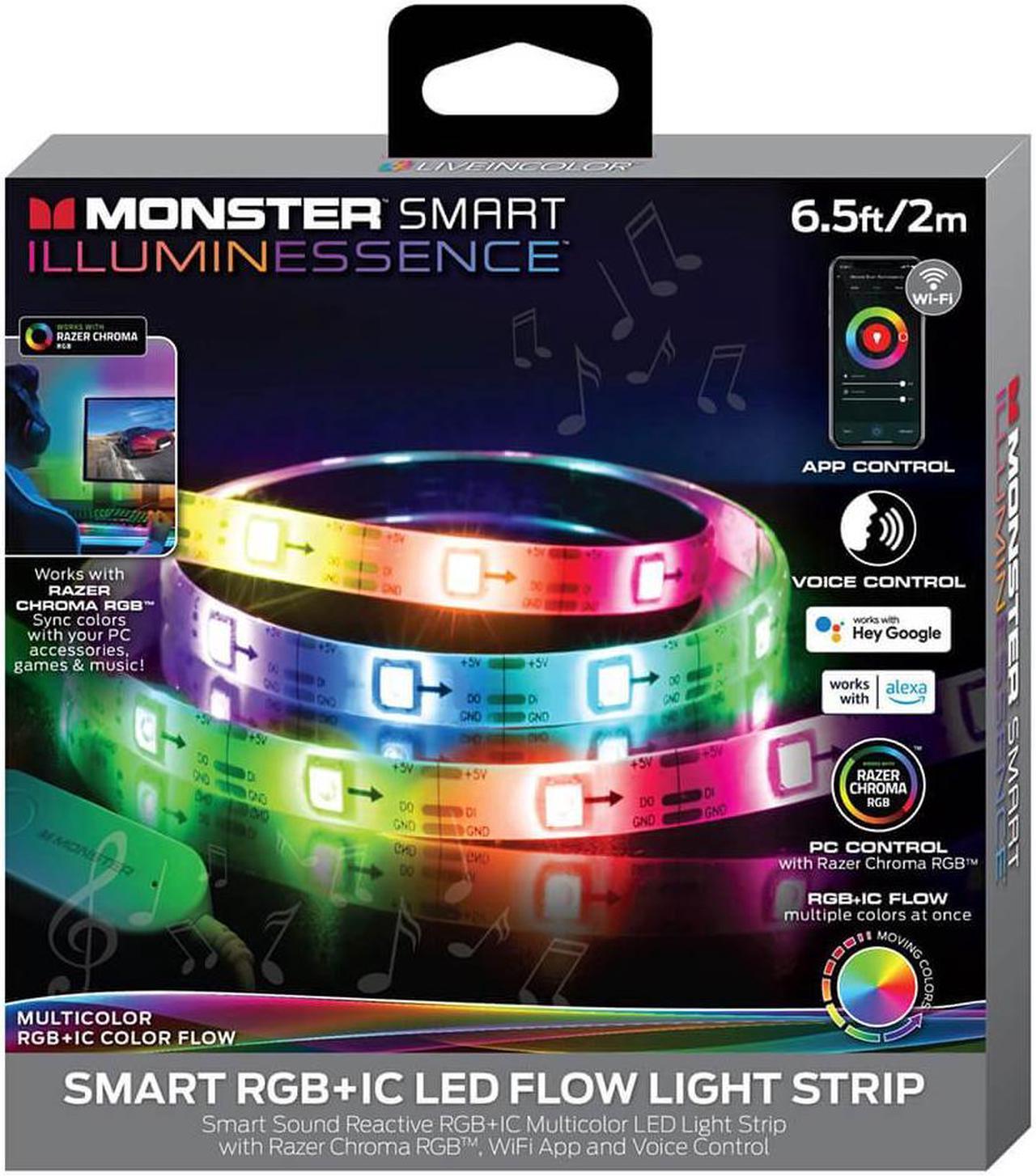 Monster MLB71065RGB Sound Reactive 6.5 Ft. Smart LED Light Strip