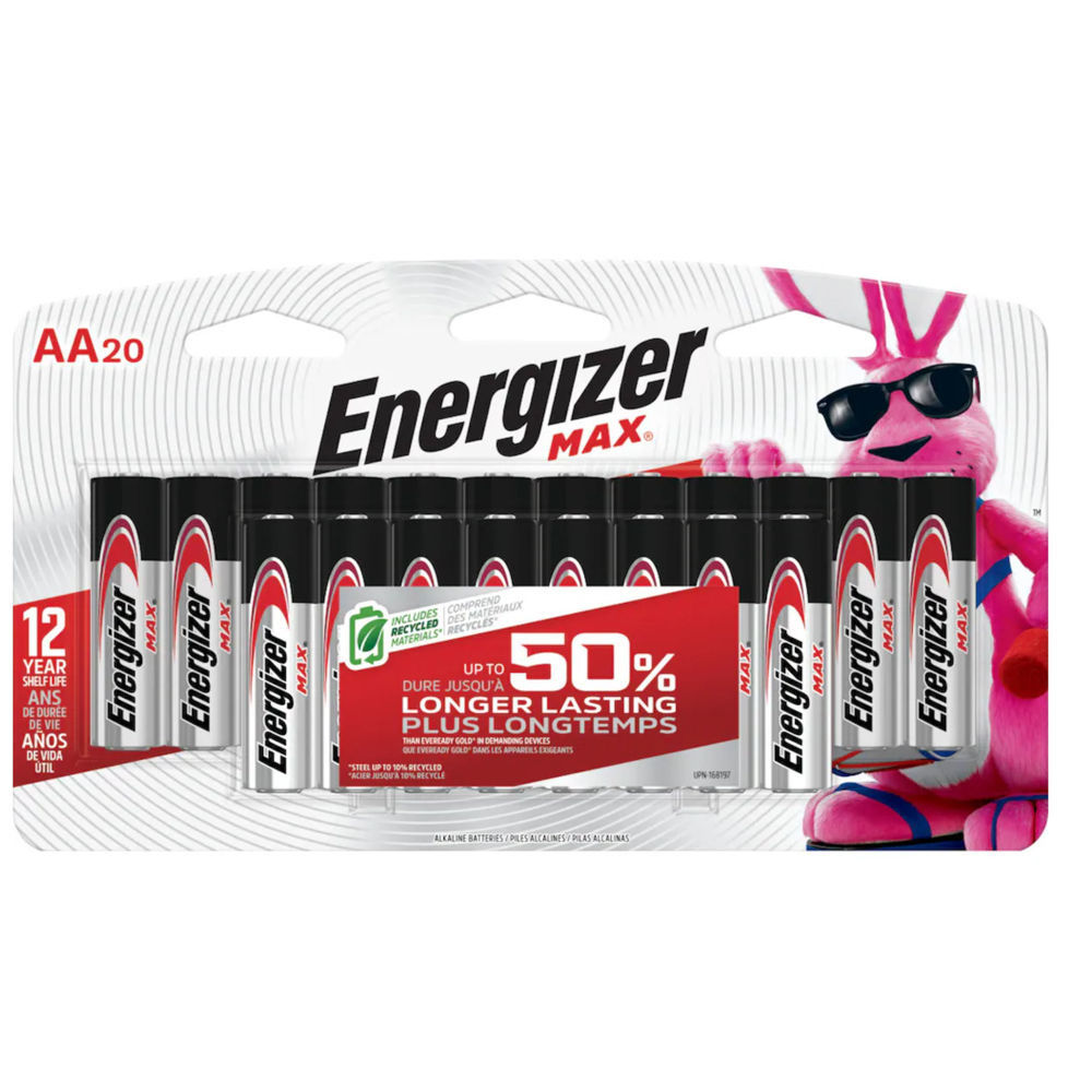 AA-20PKEM ENERGIZER MAX AA-20 0039800109941 EXP: 2036 – MADE IN CHINA