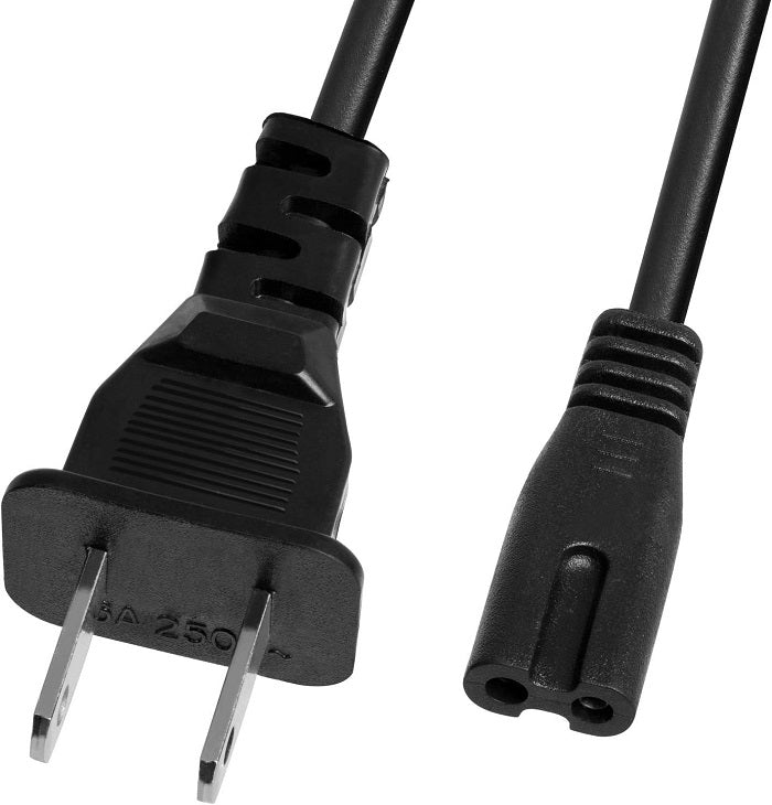 Straight or 90-Degree Right Angled Figure 8 AC Power Cable PRO-AC006UL