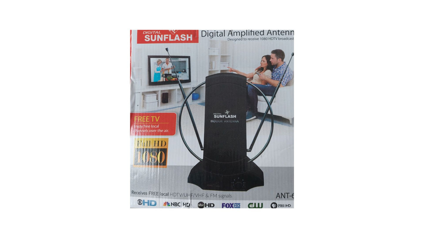 HIGH GAIN DIGITAL HDTV UHF VHF FM ANTENNA - 44 dB Amplifier ANT-606