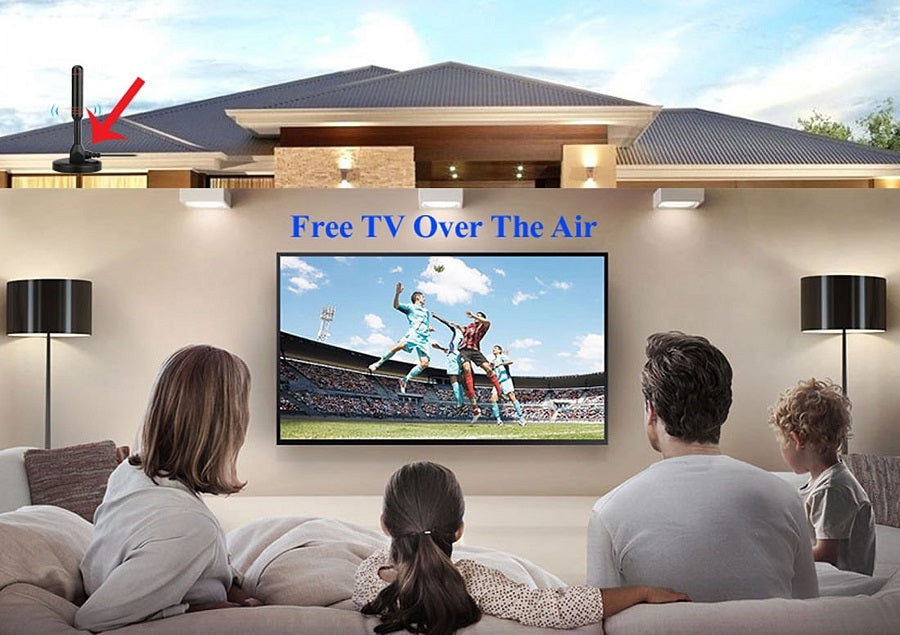 Indoor Outdoor Amplified VHF/UHF/HD/Digital TV Antenna