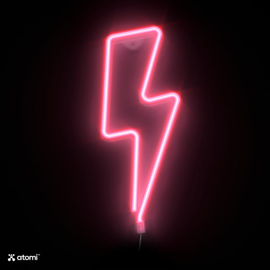Atomi Pink Bolt Neon Light