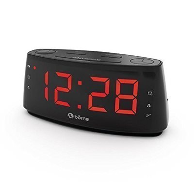 Radio-réveil numérique AM/FM Borne avec grand écran (PRO-CR1860D)
