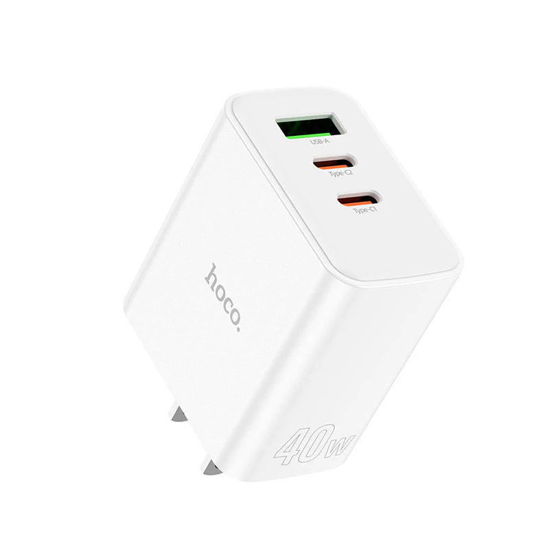 PD40W High Power Three Ports Fast Charger 2-USP-C & One USB A C126