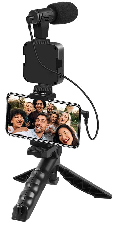 SUPPORT D'ENREGISTREMENT À LED MULTI-BLANC : PORTABLE/TRÉPIED 3-EN-1 AVEC MICRO MSV7-1002-MWT