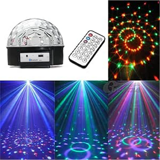 Bluetooth LED Disco Ball - DMX & Sound Controlled RGB DJ Party Light (QC-1