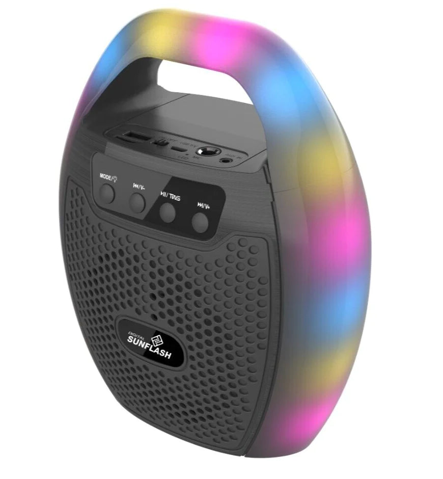 DIGITAL SUNFLASH SF-124 Rechargeable Wireless Portable Multimedia 6.5-Inch Speaker System Built-in Bluetooth