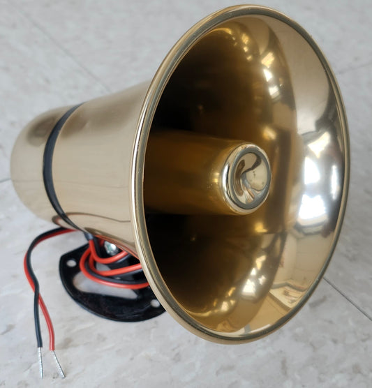 Wired Alarm Siren Horn,12V 20 High Power 20W,120 Decibels, (METAL GOLD)