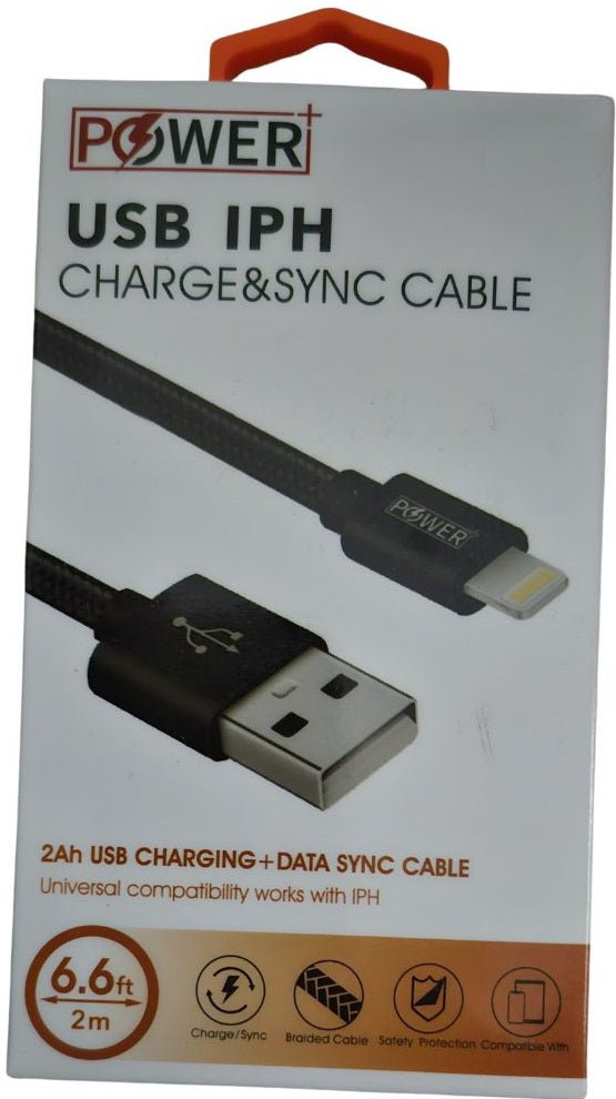 6.6 FT USB-A TO LIGHTNING CHARGE & SYNC FAST CHARGING P+1061ip
