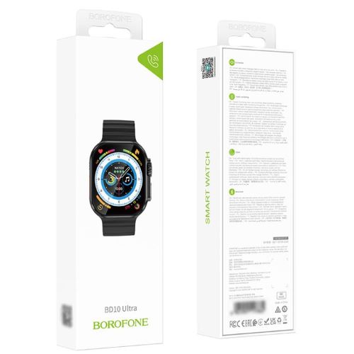 BOROFONE BD10 ULTRA SMART SPORTS WATCH (CALL VERSION)-BLACK