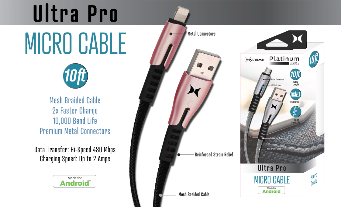 XAS8-1018_10ft Micro USB Cable